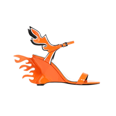 Ankle Strap Wedged Heel Sandals - 7cm