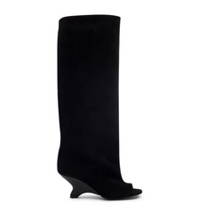 Sculptured Heel Knee High Boots