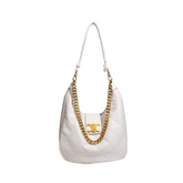 Quilted Metal Lock Cross Body Bag