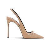 Buckled Slingback High Heel Sandals - 10cm