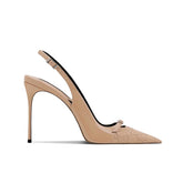 Buckled Slingback Mid Heel Sandals - 8cm