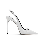 Buckled Slingback High Heel Sandals - 10cm