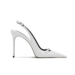 Buckled Slingback Mid Heel Sandals - 8cm