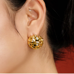 Ball Ear Studs Earrings - Pair
