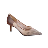 Diamante Mid Heel Pumps