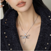 Diamante Dragonfly Necklace