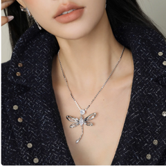 Diamante Dragonfly Necklace