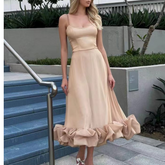 Ruffled Hem Cami Dress