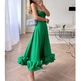 Ruffled Hem Cami Dress