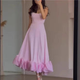 Ruffled Hem Cami Dress