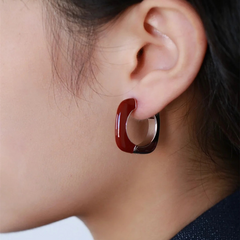 Bi-Color Earrings - Pair