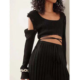 Off-Shoulder Knitwear Sweater