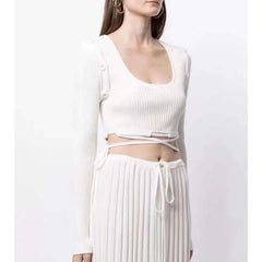 Off-Shoulder Knitwear Sweater