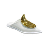 Metal Embellished Flat Slippers Slides