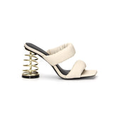 Sculptured Heel Mules Sandals