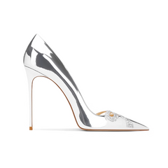 Diamante Bow High Heel Pumps - 10cm