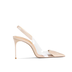 PVC Mid Heel Sandals - 6cm