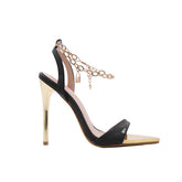 Lock Detailed High Heel Sandals