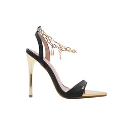Lock Detailed High Heel Sandals