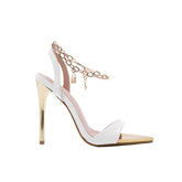 Lock Detailed High Heel Sandals