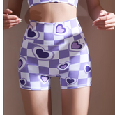 Yoga Pilates Printed Fitted Fitness Shorts
