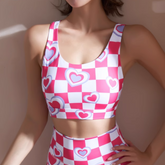 Yoga Pilates Printed Fitted Sport Bra