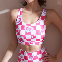 Yoga Pilates Printed Fitted Sport Bra