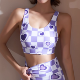 Yoga Pilates Printed Fitted Sport Bra