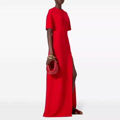 Short Sleeves Slip Evening Dress Gown