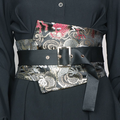 Embroidery Buckled Girdle Belt