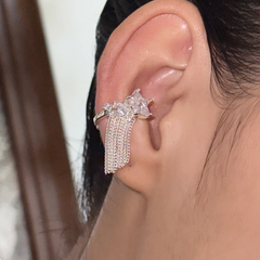 Star And Diamante Fringed Earrings - Pair