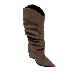 Fold Knee High Boots