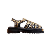 Leopard Studded Platform Sandals