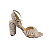 Diamante Block Heel Sandals