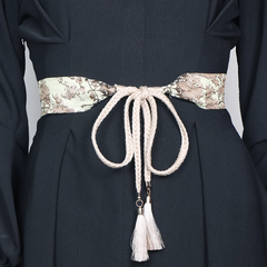 Fringed Lace Up Girdle Belt