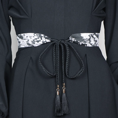 Fringed Lace Up Girdle Belt