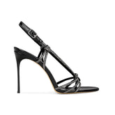 Diamante Mid Heel Sandals - 8cm