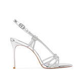 Diamante Mid Heel Sandals - 6cm