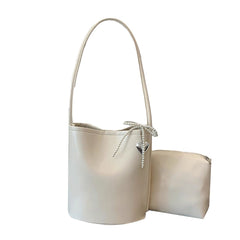 Pearl Bow Bucket Bag