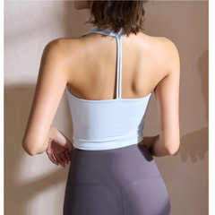 Yoga Pilates T-Strap Fitted Sports Bra