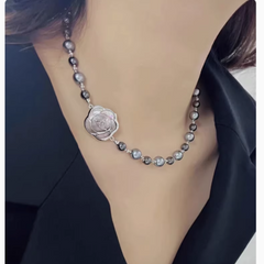 Rose And Pearl Necklace