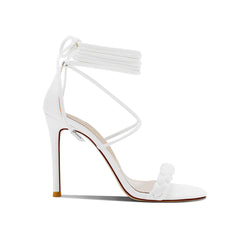 Braided Lace Up High Heel Sandals - 10cm