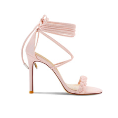 Braided Lace Up High Heel Sandals - 10cm