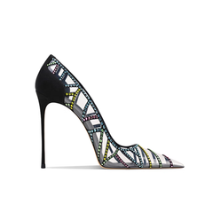 Diamante PVC High Heel Pumps - 10cm