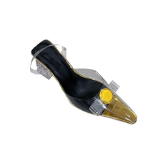 Bow PVC Transparent Heel Sandals - 6cm