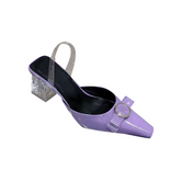 Bow Transparent Heel Sandals - 6cm