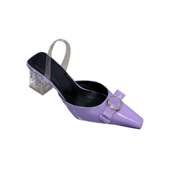 Bow Transparent Heel Sandals - 6cm