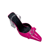 Bow Transparent Heel Sandals - 9.5cm