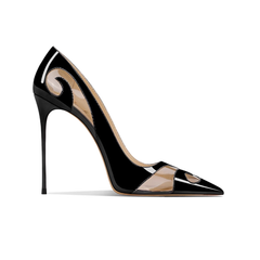 Patent Leather And PVC High Heel Pumps - 10cm