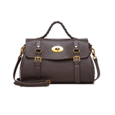 Metal Lock Buckled Tote Bag